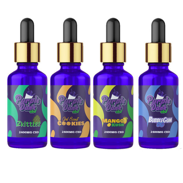 Purple Dank CBD 2400 mg Aceite de CBD de espectro completo aromatizado 30 ml (COMPRAR 1 OBTENER 1 GRATIS)