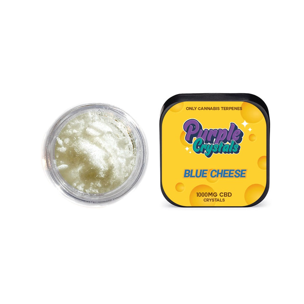 Purple Crystals de Purple Dank 1000 mg de cristaux de CBD – Blue Cheese (ACHETER-1, OBTENIR-1 GRATUIT)