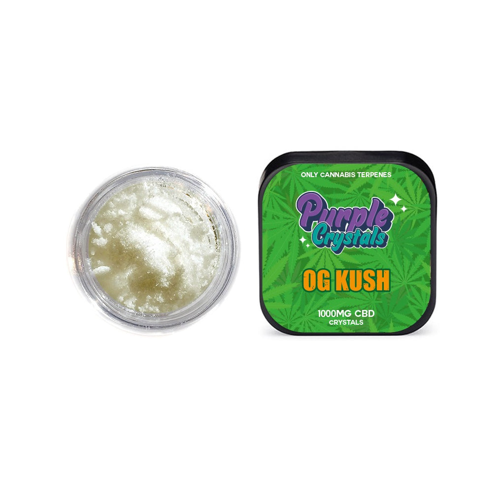 Purple Crystals de Purple Dank 1000 mg de cristaux de CBD - OG Kush (ACHETER-1, OBTENEZ-EN 1 GRATUIT)