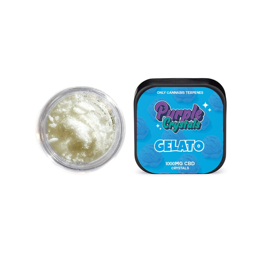 Purple Crystals de Purple Dank 1000 mg de cristales de CBD - Gelato (COMPRAR 1 OBTENER 1 GRATIS)