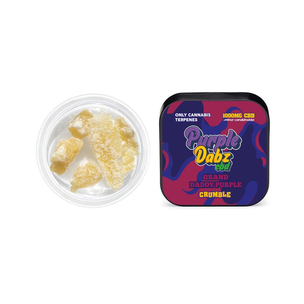 Purple Dabz par Purple Dank 1000mg CBD Crumble - Grand Daddy Purple (ACHETER-1, OBTENIR-1 GRATUIT)