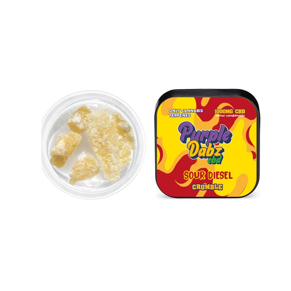 Purple Dabz by Purple Dank 1000mg CBD Crumble - Sour Diesel (BUY 1 GET 1 FREE) | The CBD Hut 