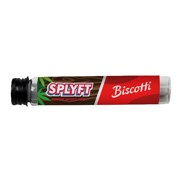 Conos romos de cáñamo con infusión de terpeno de cannabis SPLYFT - Biscotti (COMPRE 1 Y OBTENGA 1 GRATIS)