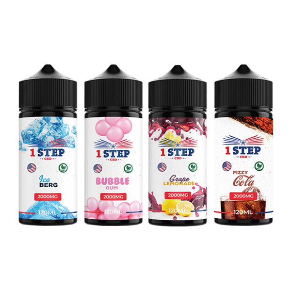 1 Step CBD 2000mg CBD E-liquid - 120ml (BUY 1 GET 1 FREE)