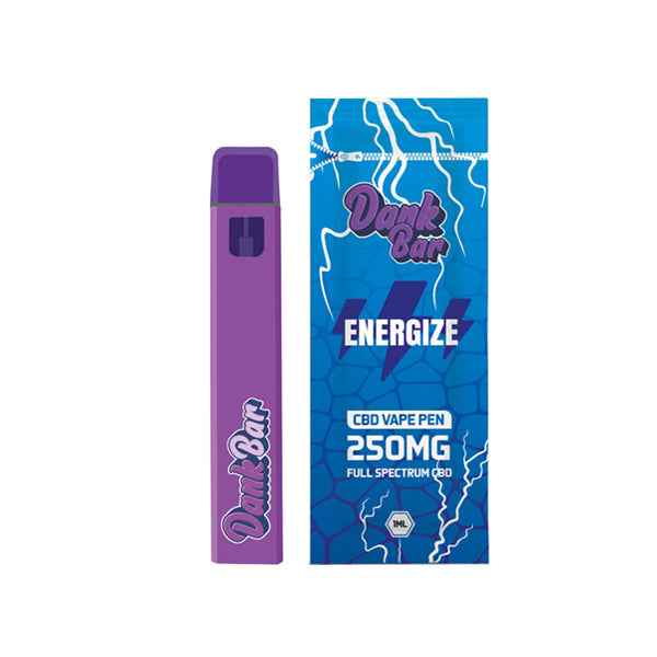 Dank Bar 250 mg Vape de CBD de espectro completo desechable de Purple Dank - 12 sabores