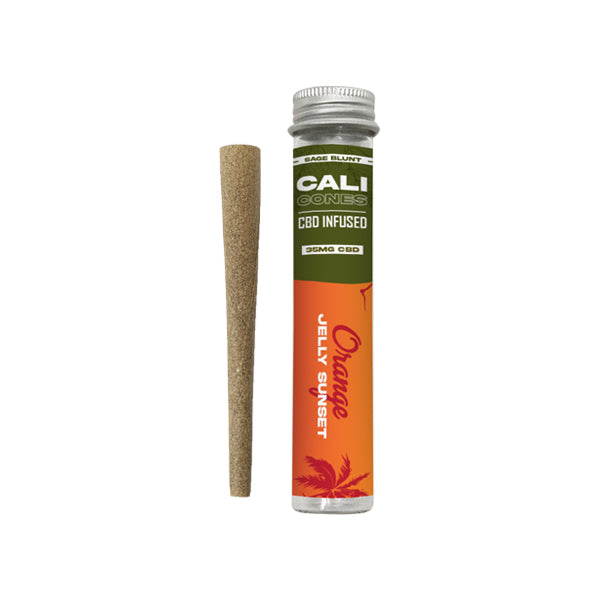 CALI CONES Cône infusé de CBD à spectre complet de sauge 30 mg - Orange Jelly Sunset