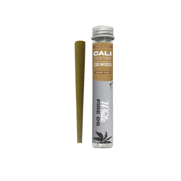 CALI CONES Hemp 30mg Full Spectrum CBD Infused Cone - White Fire OG - Shop Now At The CBD Hut 