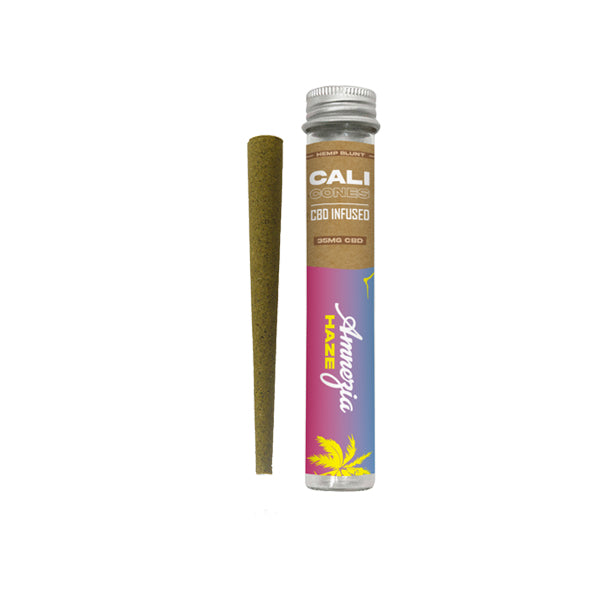 CALI CONES Cono de cáñamo con infusión de CBD de espectro completo de 30 mg - Amnesia Haze