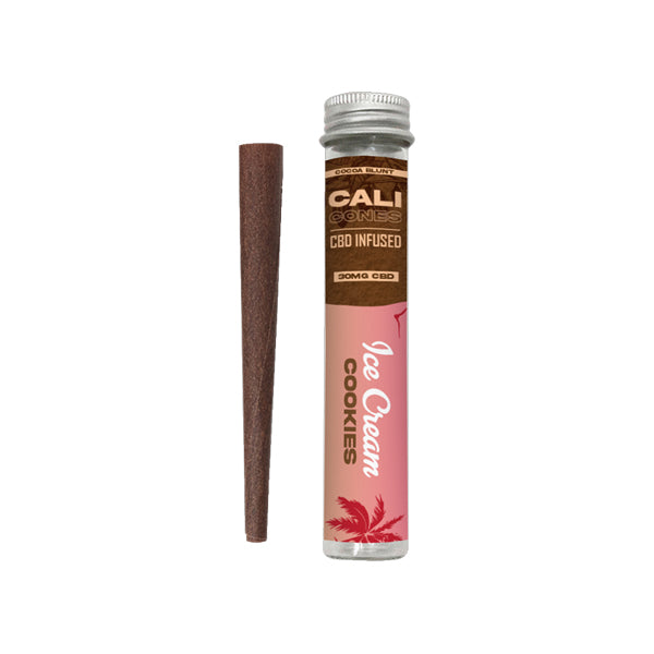 CALI CONES Cono de cacao con infusión de CBD de espectro completo de 30 mg - Galletas de helado