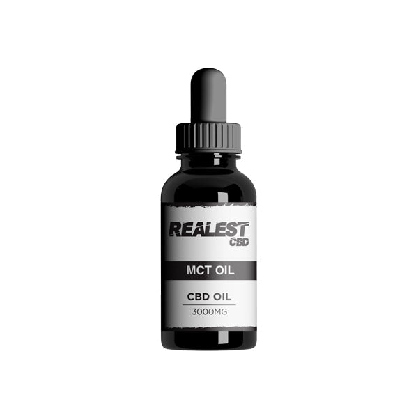 Realest CBD 3000 mg Huile CBD MCT à large spectre - 30 ml (ACHETER-EN 1, OBTENIR 1 GRATUIT)