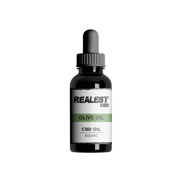 Realest CBD 600 mg d'huile d'olive CBD à large spectre - 30 ml (ACHETER-EN 1, OBTENIR 1 GRATUIT) 