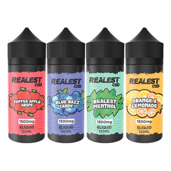 Realest CBD 1500mg Broad Spectrum CBD E-Liquid 120ml (BUY 1 GET 1 FREE) - Shop Now At The CBD Hut 