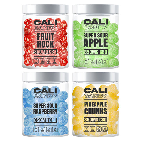 CALI CANDY 850mg CBD Vegan Sweets (Small) - 10 Flavours - Shop Now At The CBD Hut 