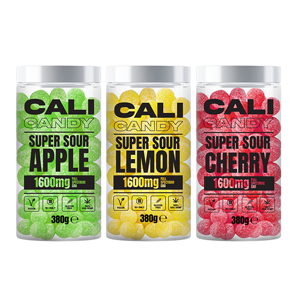 CALI CANDY 1600mg CBD Dulces Veganos (Grandes) - 10 Sabores