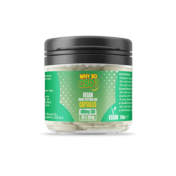 ¿Por qué entonces el CBD? Cápsulas Veganas de CBD de 600 mg - 30 Cápsulas