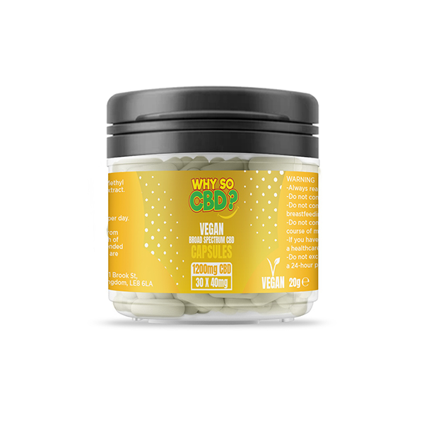 Pourquoi donc du CBD ? 1200 mg de capsules végétaliennes de CBD - 30 gélules