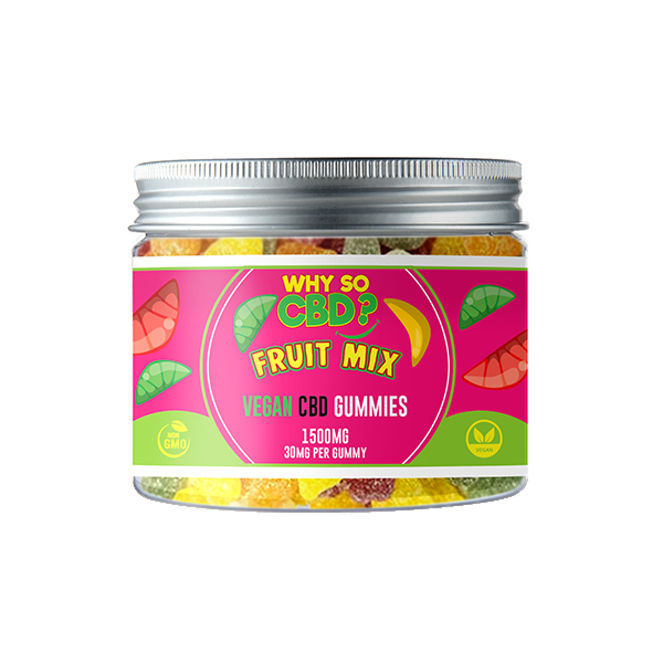 Why So CBD? 1500mg Broad Spectrum CBD Small Vegan Gummies - 11 Flavours - Shop Now At The CBD Hut 