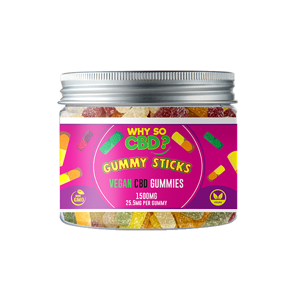 Why So CBD? 1500mg Broad Spectrum CBD Small Vegan Gummies - 11 Flavours - Shop Now At The CBD Hut 