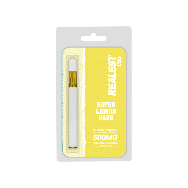 Realest CBG 500mg Flowform Wide Spectrum CBG Disposable Vape Pen 170 Puffs (BUY 1 GET 1 FREE) - Shop Now At The CBD Hut 