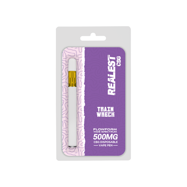 Realest CBG 500mg Flowform Wide Spectrum CBG Disposable Vape Pen 170 Puffs (BUY 1 GET 1 FREE) - Shop Now At The CBD Hut 