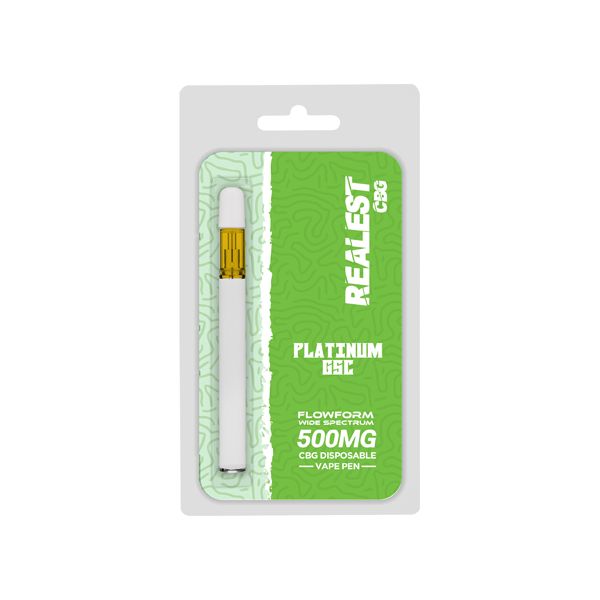 Realest CBG 500mg Flowform Wide Spectrum CBG Disposable Vape Pen 170 Puffs (BUY 1 GET 1 FREE) - Shop Now At The CBD Hut 