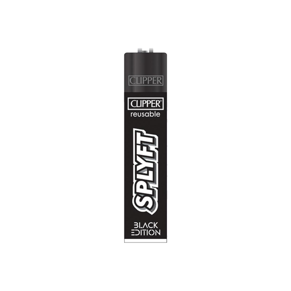 1 encendedor recargable clásico grande Clipper SPLYFT negro