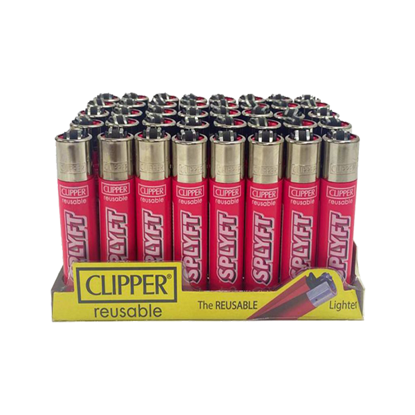 40 grands briquets rechargeables classiques Clipper SPLYFT rose