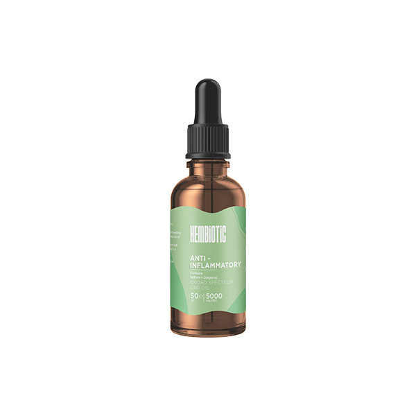 Hembiotic 5000mg Broad-Spectrum Bulk Functional CBD Oil - 50ml | The CBD Hut 