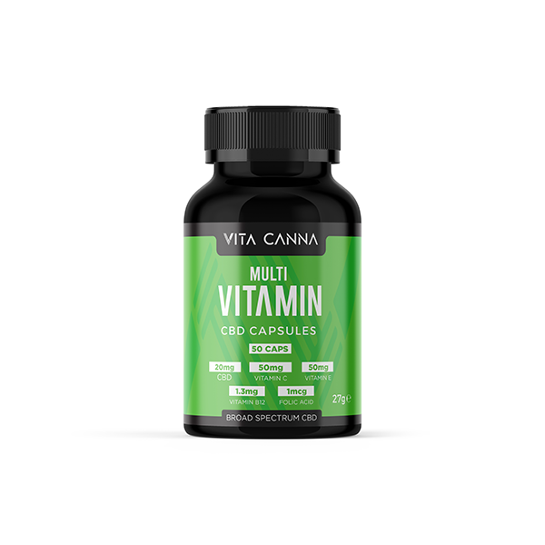 Vita Canna 1000mg Functional Broad Spectrum CBD Vegan Capsules - 50 Caps - Shop Now At The CBD Hut 