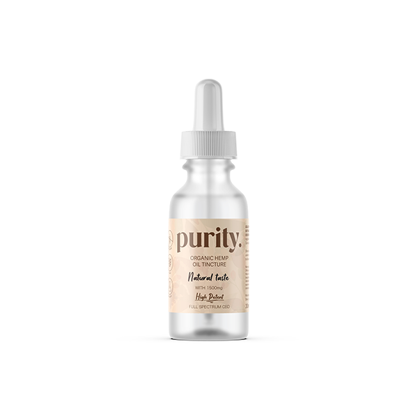 Purity 1500mg Aceite de cáñamo CBD de alta potencia y espectro completo 30ml