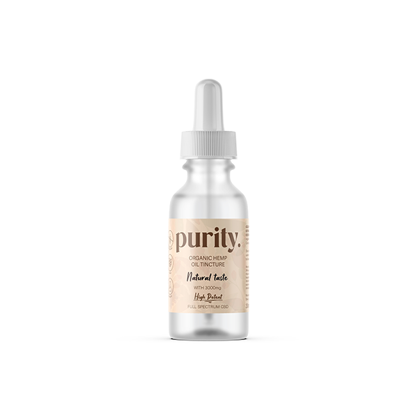 Purity 3000mg Aceite de cáñamo CBD de alta potencia y espectro completo 30ml