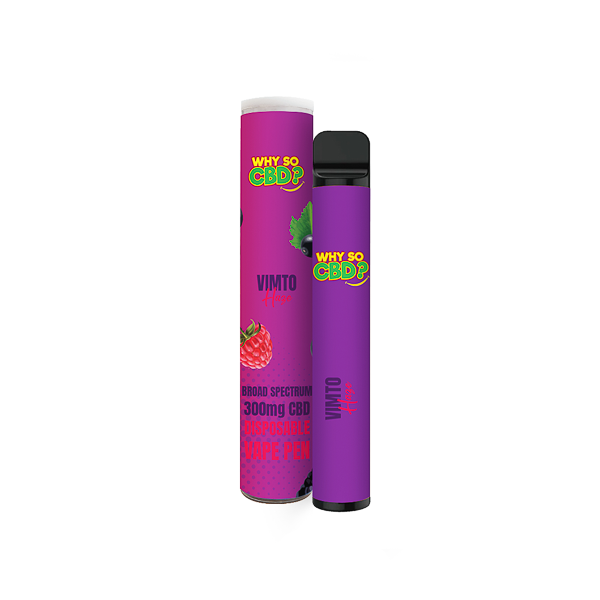 Why So CBD? 300mg CBD Broad Spectrum Disposable Vape - 2ml - Shop Now At The CBD Hut 