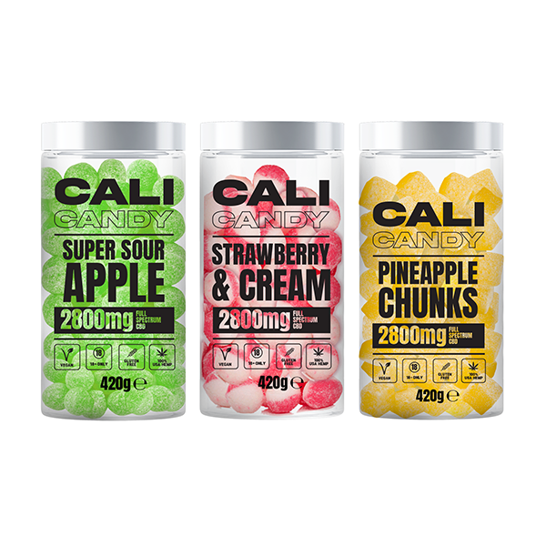 CALI CANDY MAX 2800mg Full Spectrum CBD Vegan Sweets - 10 Flavours - Shop Now At The CBD Hut 