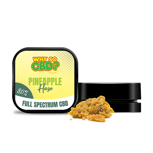 Why So CBD? 80% Full Spectrum CBD Crumble - 1g - Shop Now At The CBD Hut 