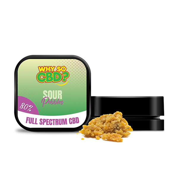 Why So CBD? 80% Full Spectrum CBD Crumble - 1g - Shop Now At The CBD Hut 