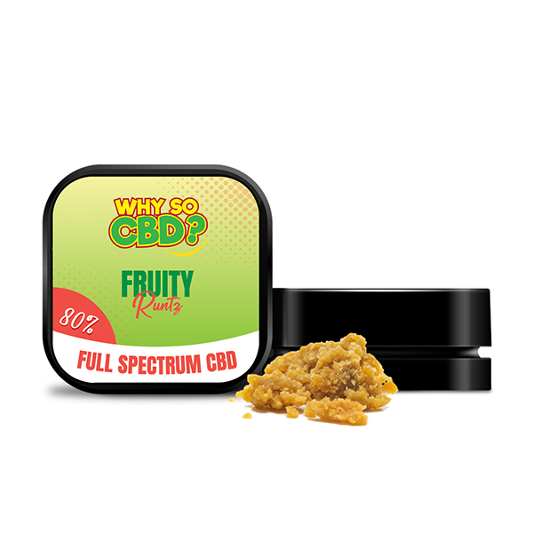 Why So CBD? 80% Full Spectrum CBD Crumble - 1g - Shop Now At The CBD Hut 