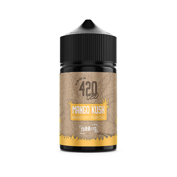 420 E-liquids 1500mg Broad-Spectrum CBD E-Liquid - Mango Kush | Buy at The CBD Hut 