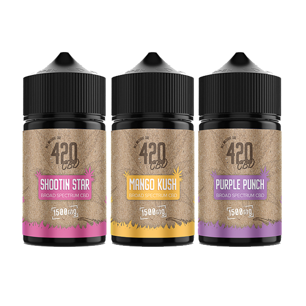 420 E-liquids 1500mg Broad-Spectrum CBD E-Liquids (40VG/60PG) - Shop Now At The CBD Hut 