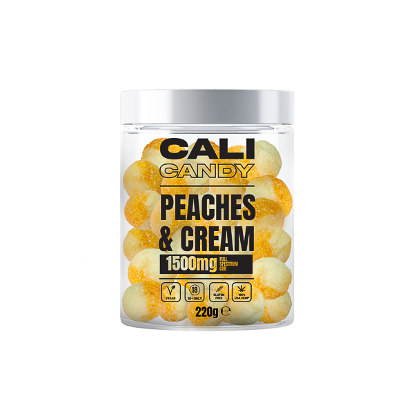 CALI CANDY MAX 1500 mg Bonbons végétaliens CBD à spectre complet - 10 saveurs