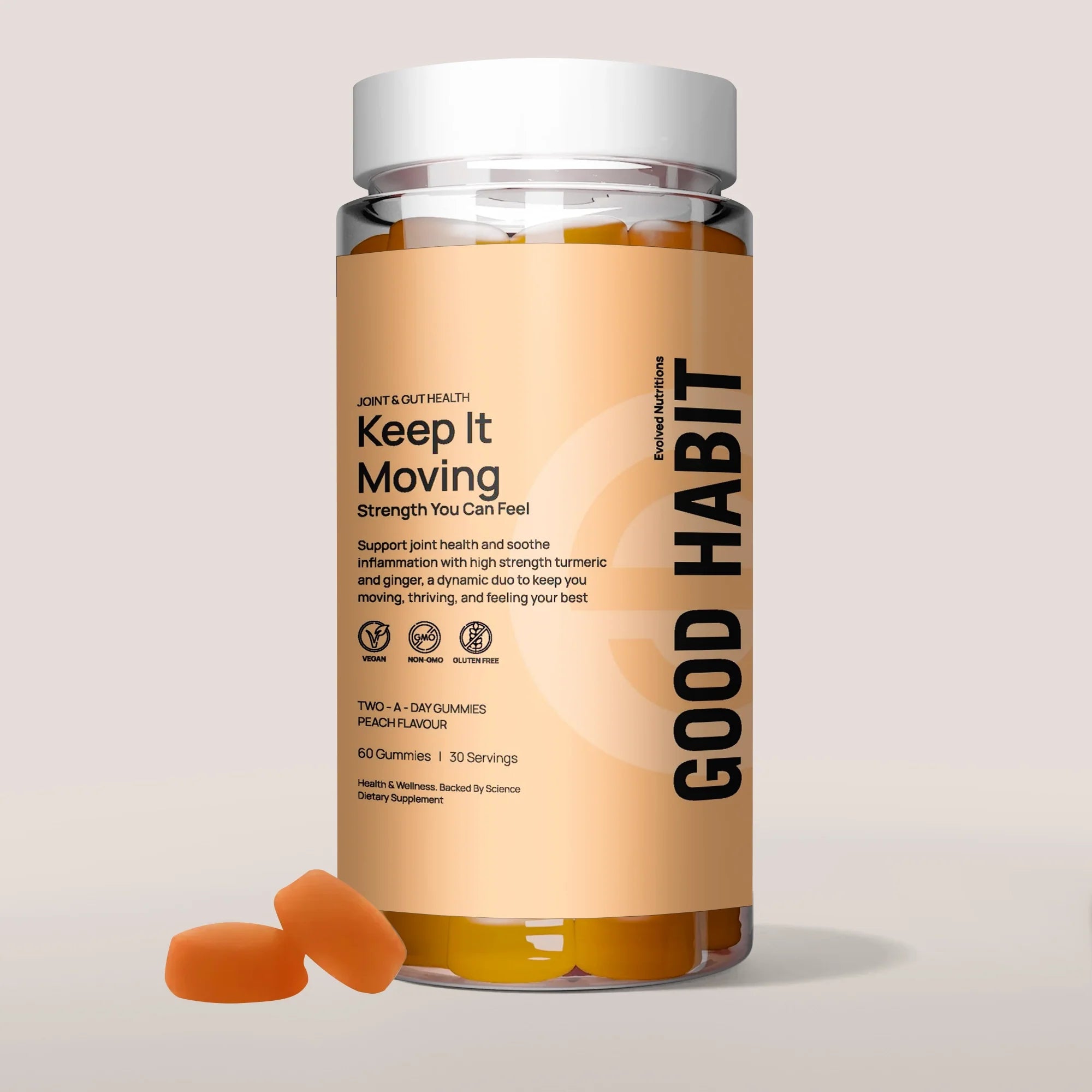 Evolved 'Keep It Moving' Turmeric and Ginger Gummies