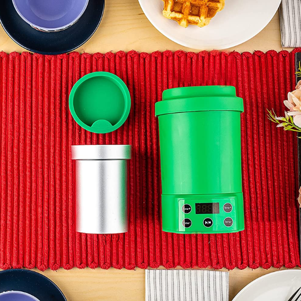 Nebula Decarboxylator & Infuser on table with red cloth