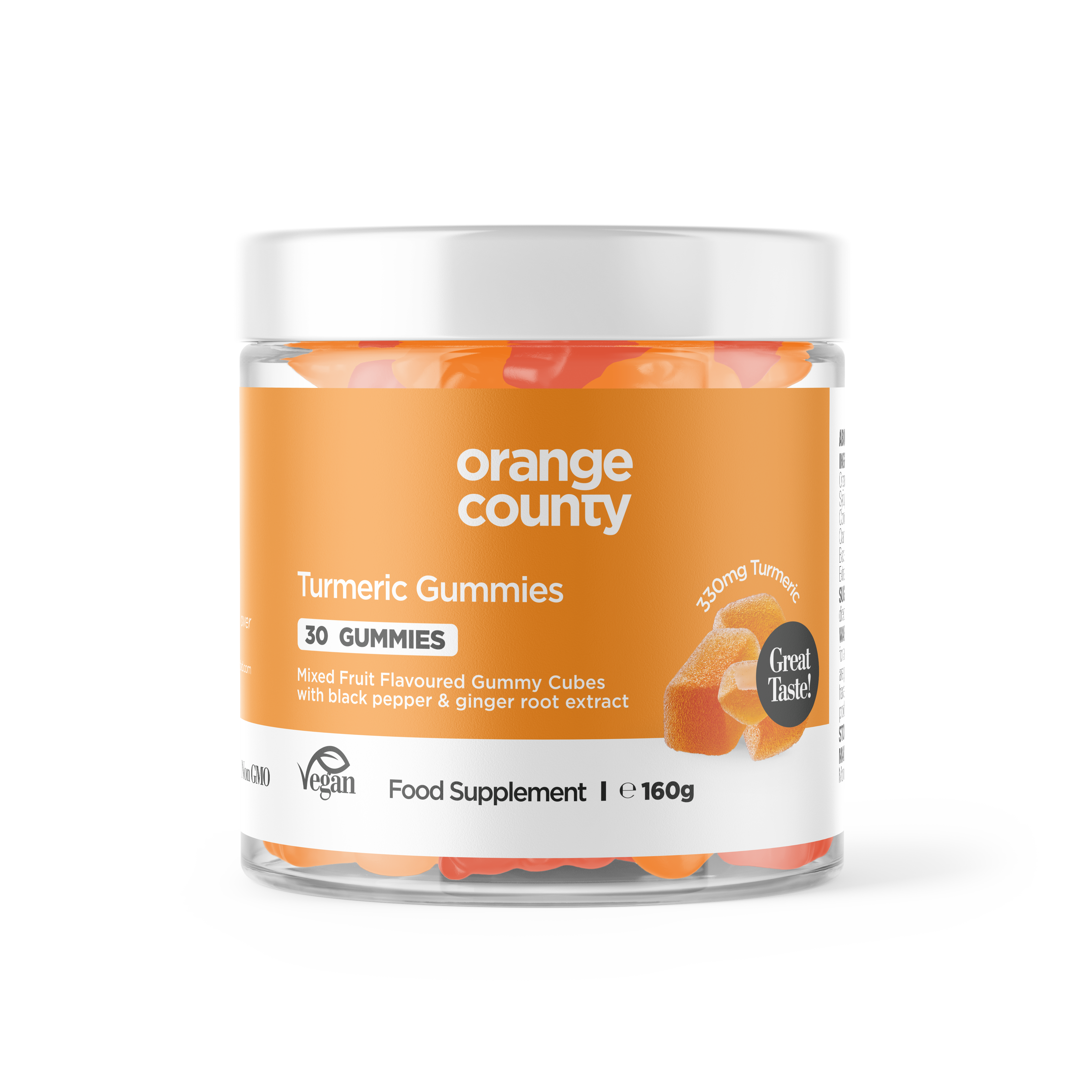 Orange County Vegan Turmeric Gummies - Mixed Fruit Flavour