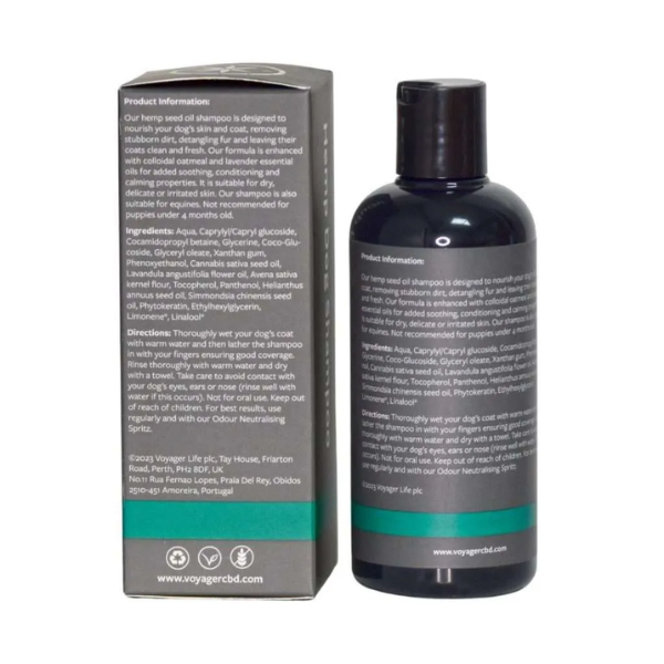 Voyager Pets Lavender & Oatmeal Hemp Shampoo ingredients