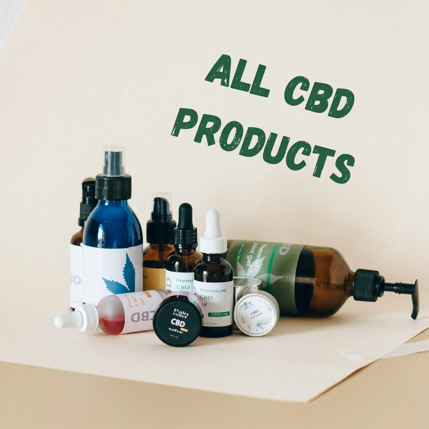 Collection of CBD products