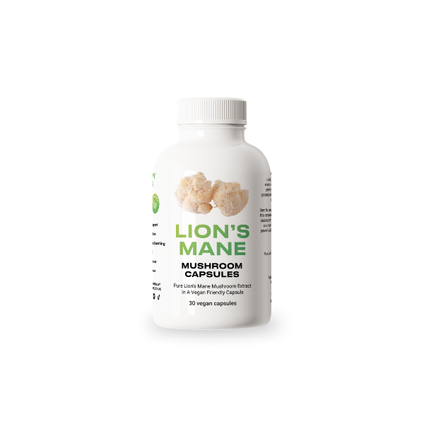 Happy Guys Organic Lions Mane Mushroom Capsules - Shop Now At The CBD Hut 