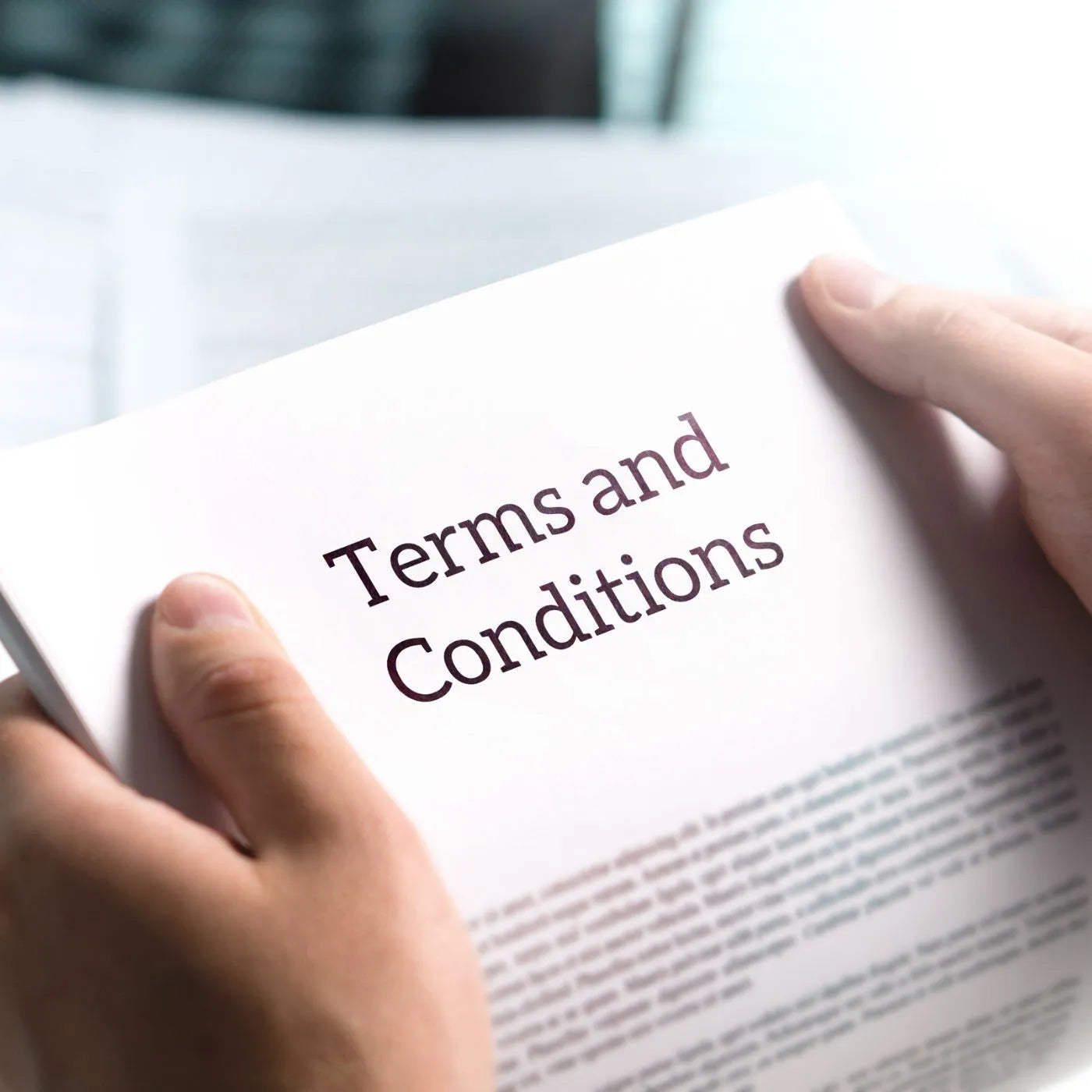 terms and conditions document