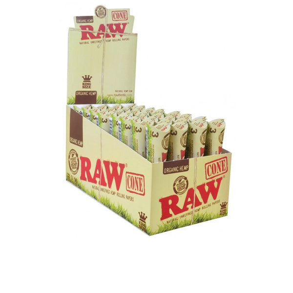 3 x 32 RAW Organic Hemp King Sized Pre-Rolled Cones - Shop Now At The CBD Hut 