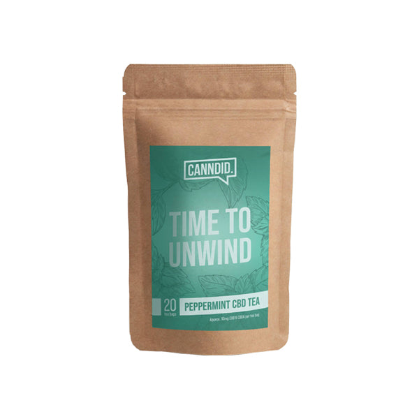 Canndid 200mg CBD Peppermint Tea Bags - 20 Bags - Shop Now At The CBD Hut 