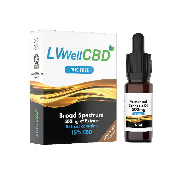 LVWell CBD 500mg Winterised  10ml Hemp Seed Oil - The CBD Hut