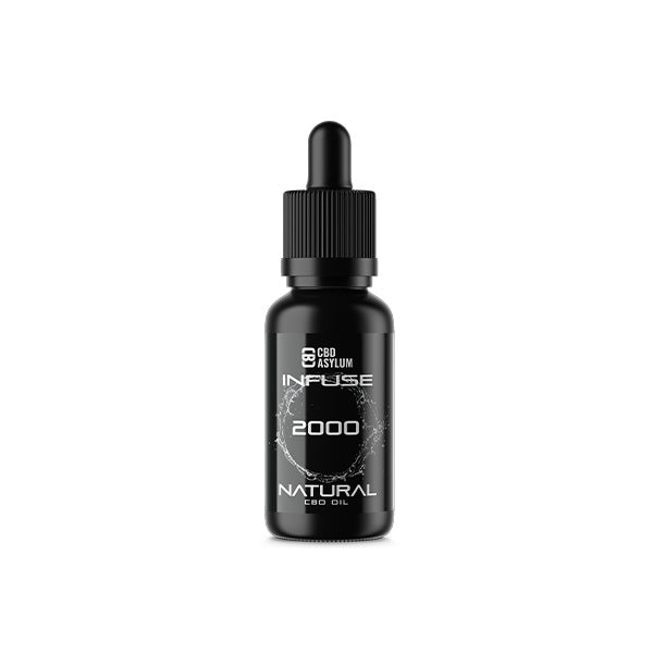 CBD Asylum Infuse 2000mg CBD Natural Oil - 30ml (BUY 1 GET 2 FREE) - Shop Now At The CBD Hut 